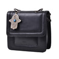1915 Nelia Medium Shoulder Bag - Black Blue Stone Khamsa