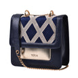 1917 Nelia Medium Shoulder Bag - Blue & Gold