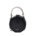 1934 Dara Round Bag - Black & Silver