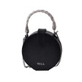 1934 Dara Round Bag - Black & Silver
