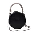 1934 Dara Round Bag - Black & Silver