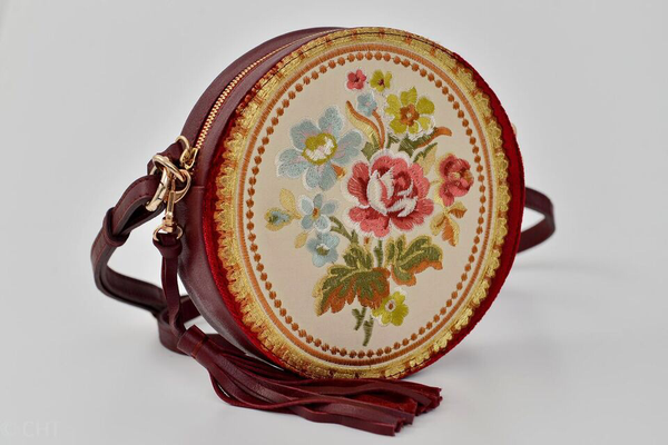 Batool Circle Bag - Burgundy
