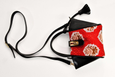 Lumsi Small Satchel Bag - Red Traditional Woven Fabric