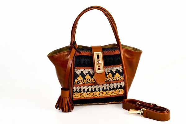 Lumsi Small Satchel Bag - Brown Tan