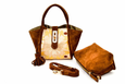 Lumsi Small Satchel Bag - Brown
