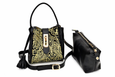 Lumsi Small Satchel Bag - Gold Embroidery Fabric