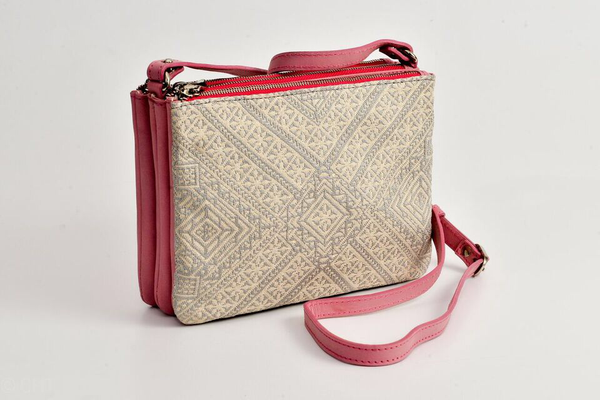 FAY Triple -zip Crossbody Bag - Pink