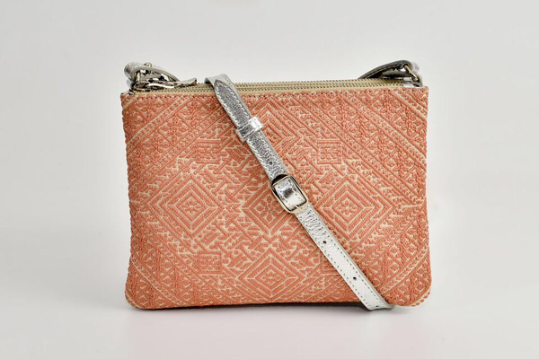 FAY Triple -zip Crossbody Bag - Silver - peach