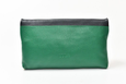 Casablanca Foldover Clutch - Black /Green
