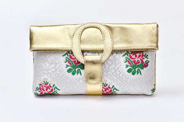 Casablanca Foldover Clutch - Gold