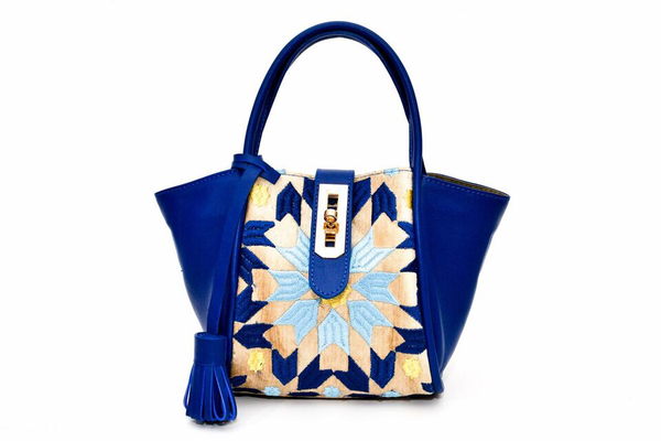 Lumsi Small Satchel Bag - Cobalt blue