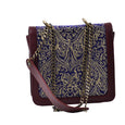 1919 Nelia Medium Shoulder Bag - Burgundy & Purple