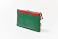 Casablanca Foldover Clutch -  Red / green